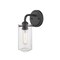 Z-Lite Delaney 1 Light Wall Sconce, Matte Black & Clear 471-1S-MB - alternate 3
